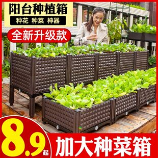 阳台种菜蔬菜种植箱q家庭塑料大号楼顶庭院长方形花盆特价