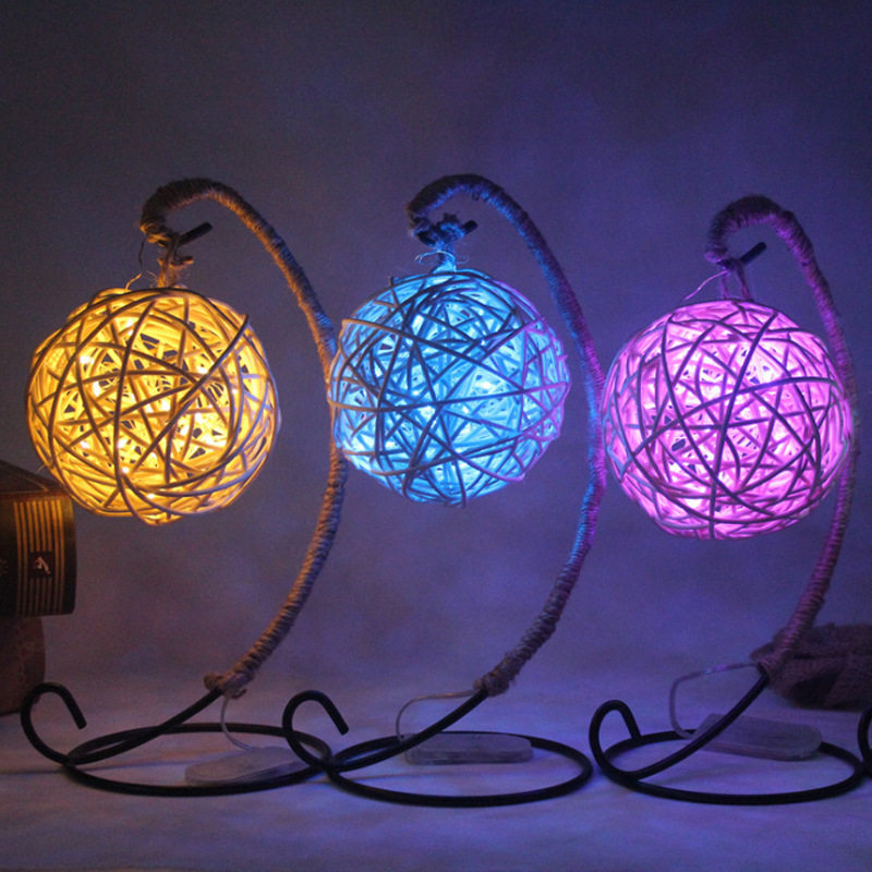 led创意麻绳铜线灯房间卧室装饰彩灯宿舍圣诞造型灯定制