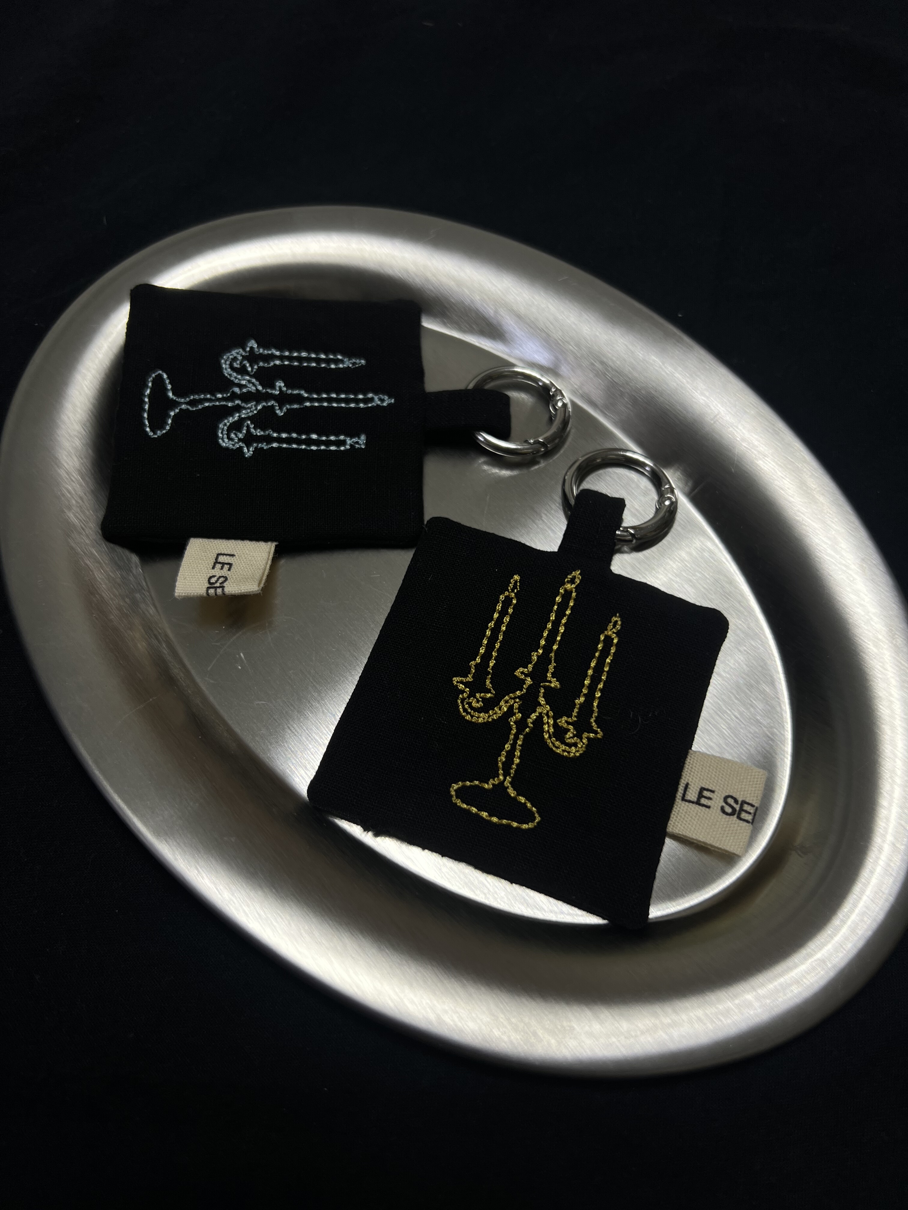 le serein手作刺绣蜡烛全棉布艺挂件钥匙扣迷你可爱包饰装饰