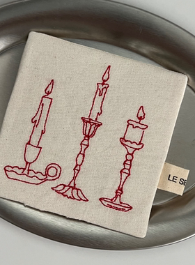 Le serein原创设计自制法式微醺氛围感杯垫隔热垫桌面摆件装饰