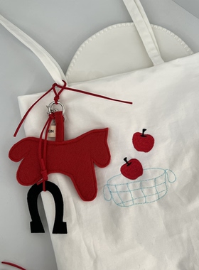 Le serein手作原创设计马年小马毛毡不织布挂件百搭包挂