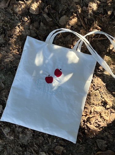 Le serein原创设计法式高级感苹果刺绣通勤出行百搭单肩包托特包