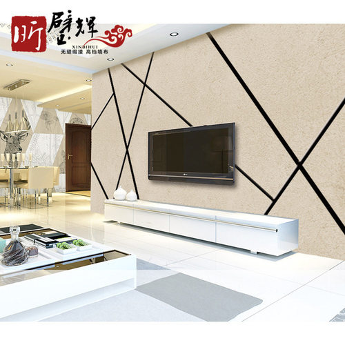 北欧风格线条咖啡色背景墙壁纸