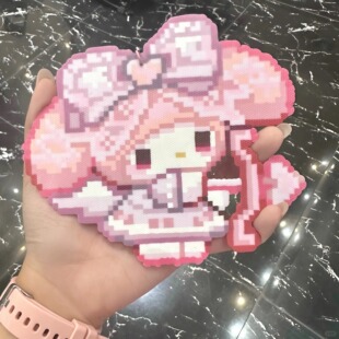 三丽鸥helloKitty小羊piano美乐蒂拼豆成品钥匙扣