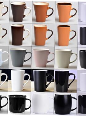 milk tea glass ceramic coffee mug cup cute cartoon spoon 杯