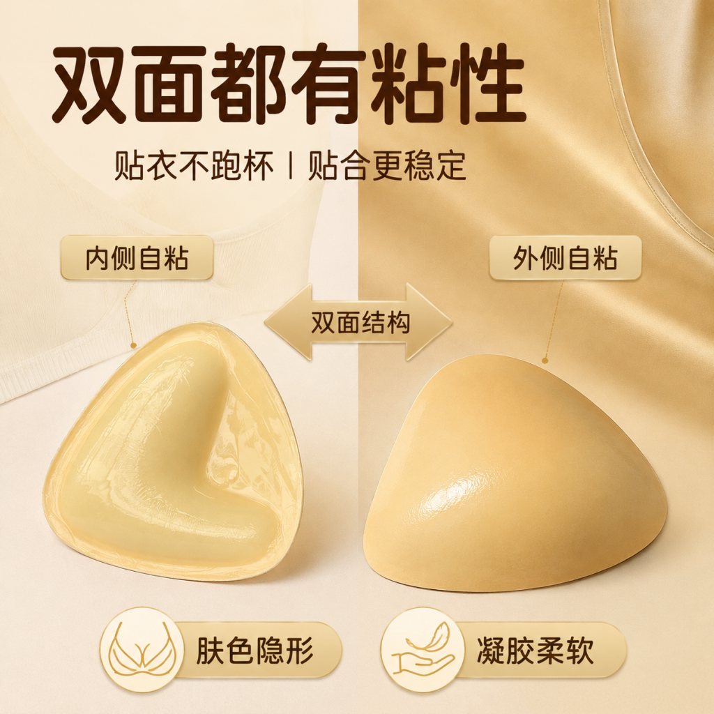 比基尼泳衣专用胸贴女小胸加厚聚拢显大海边防水游泳双面防凸乳贴