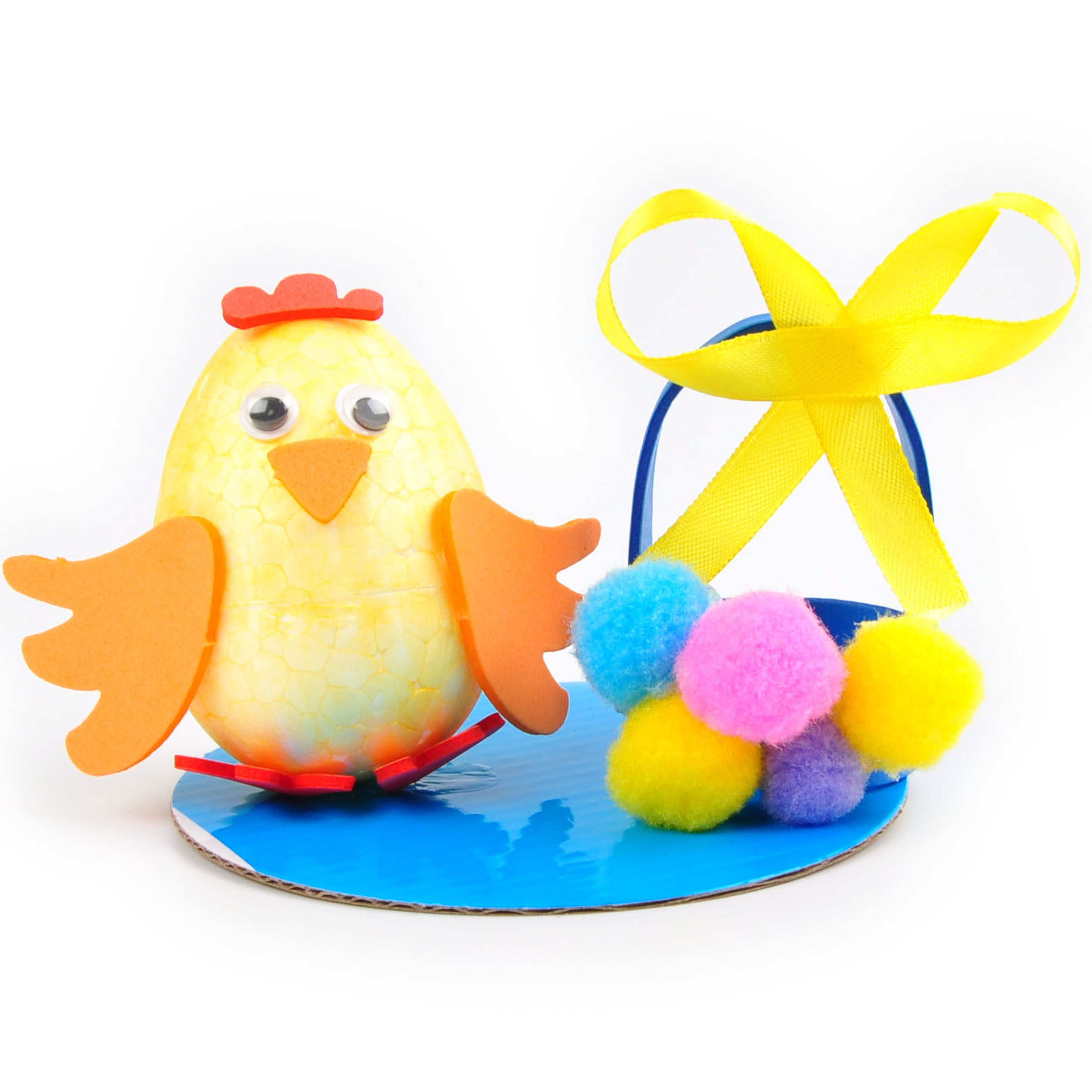 复活节彩蛋手工diy幼儿园儿童创意自制材料包活动小礼品毛球小鸡