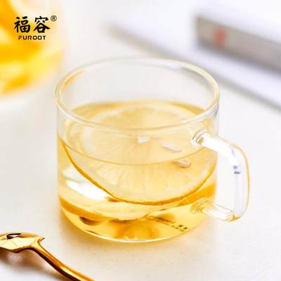 玻璃小茶杯带把杯子功夫家用小容量玻璃杯150ml透明品茗杯喝茶杯