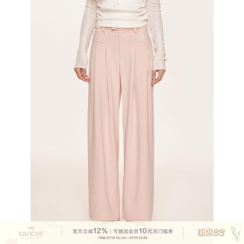 高腰宽松阔腿裤杨紫赵丽颖同款