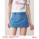 立裁分割 jeans 棉感A字牛仔短半裙 retro Kroche