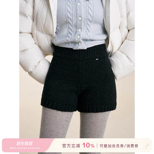 高腰柔软百搭加厚针织短裤 Kroche 软糯慵懒