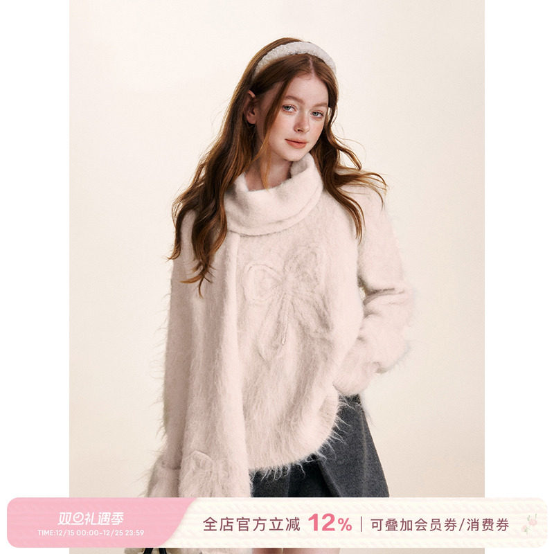 Kroche24aw蝴蝶结毛衣