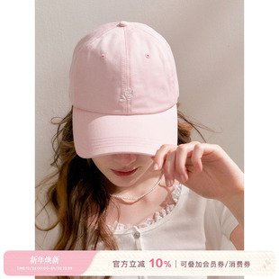 棉质撞色玫瑰品牌logo刺绣棒球帽遮阳帽 25ss 陈都灵同款 Kroche