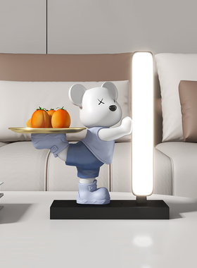 乔迁礼物床头灯声控台灯夜灯暴熊小摆件客厅电视柜装饰