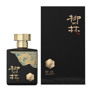 【年货节抢先购】柳林酒(吾悦)黑色52度凤香型白酒纯粮食酒