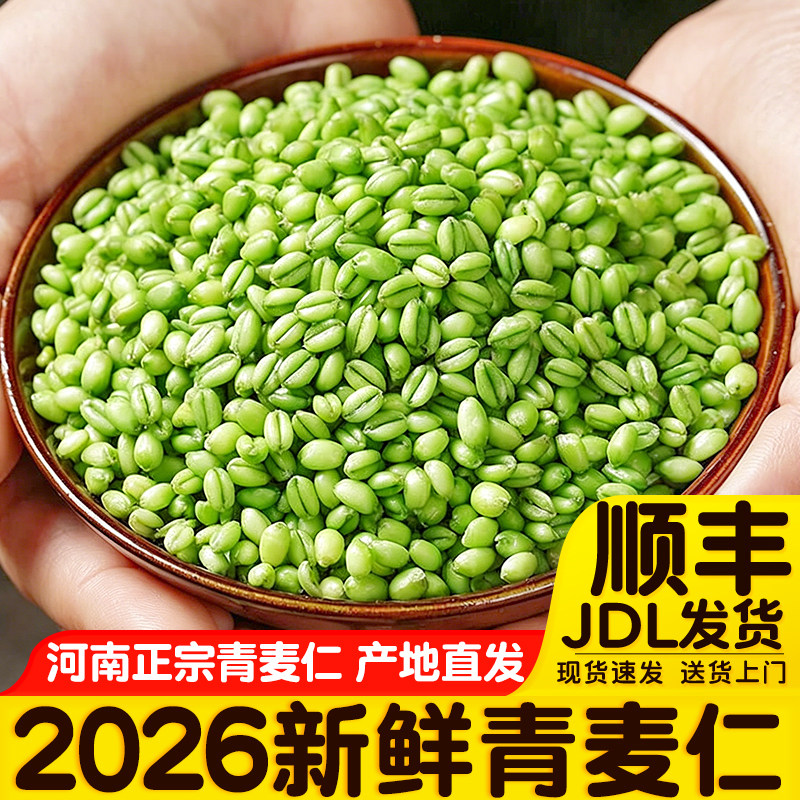 新鲜青麦仁河南正宗青麦粒麦穗去皮煮粥麦子青小麦胚芽鲜粥杂粮