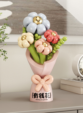 有钱花摆件客厅玄关电视柜装饰品