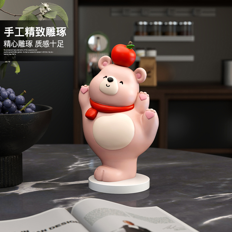 安妮拾光奶油风卡通小熊桌面摆件