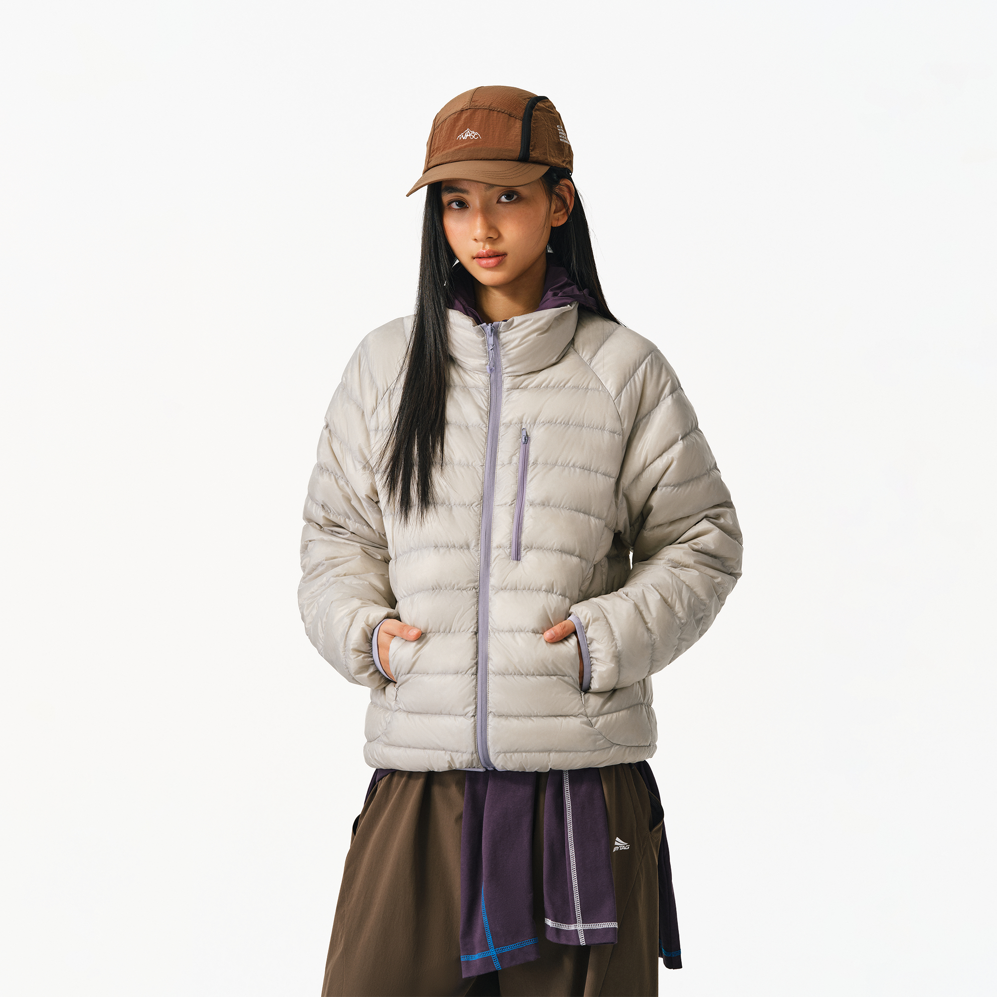 白鸭绒羽绒服男冬季立领防寒外套