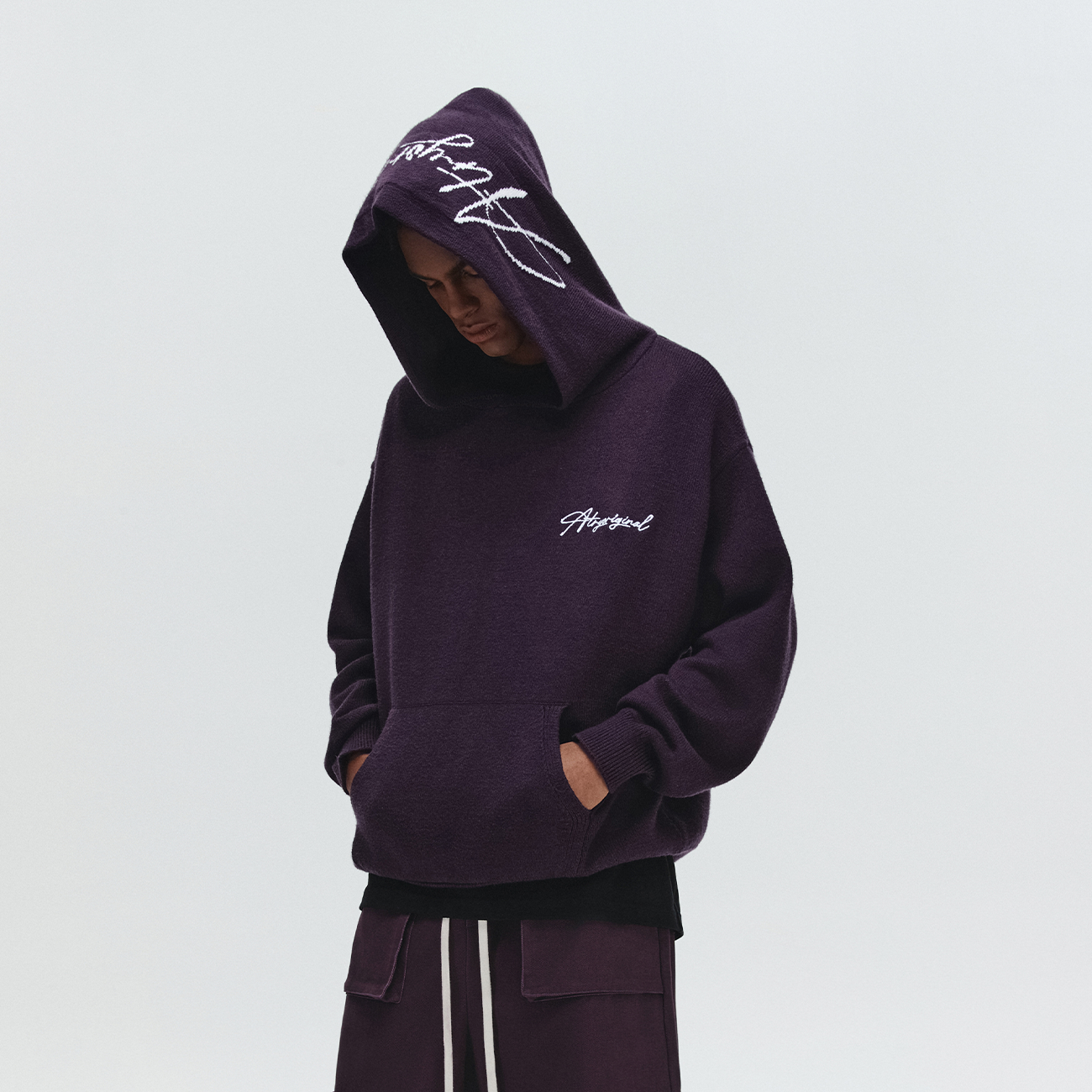 ATRY帽子LOGO慵懒风连帽毛衣