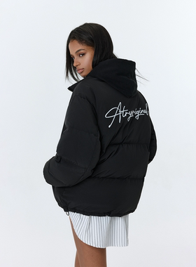 ATRY羽绒服外套女冬季2025新款美式潮牌宽松保暖面包服羽绒衣男款