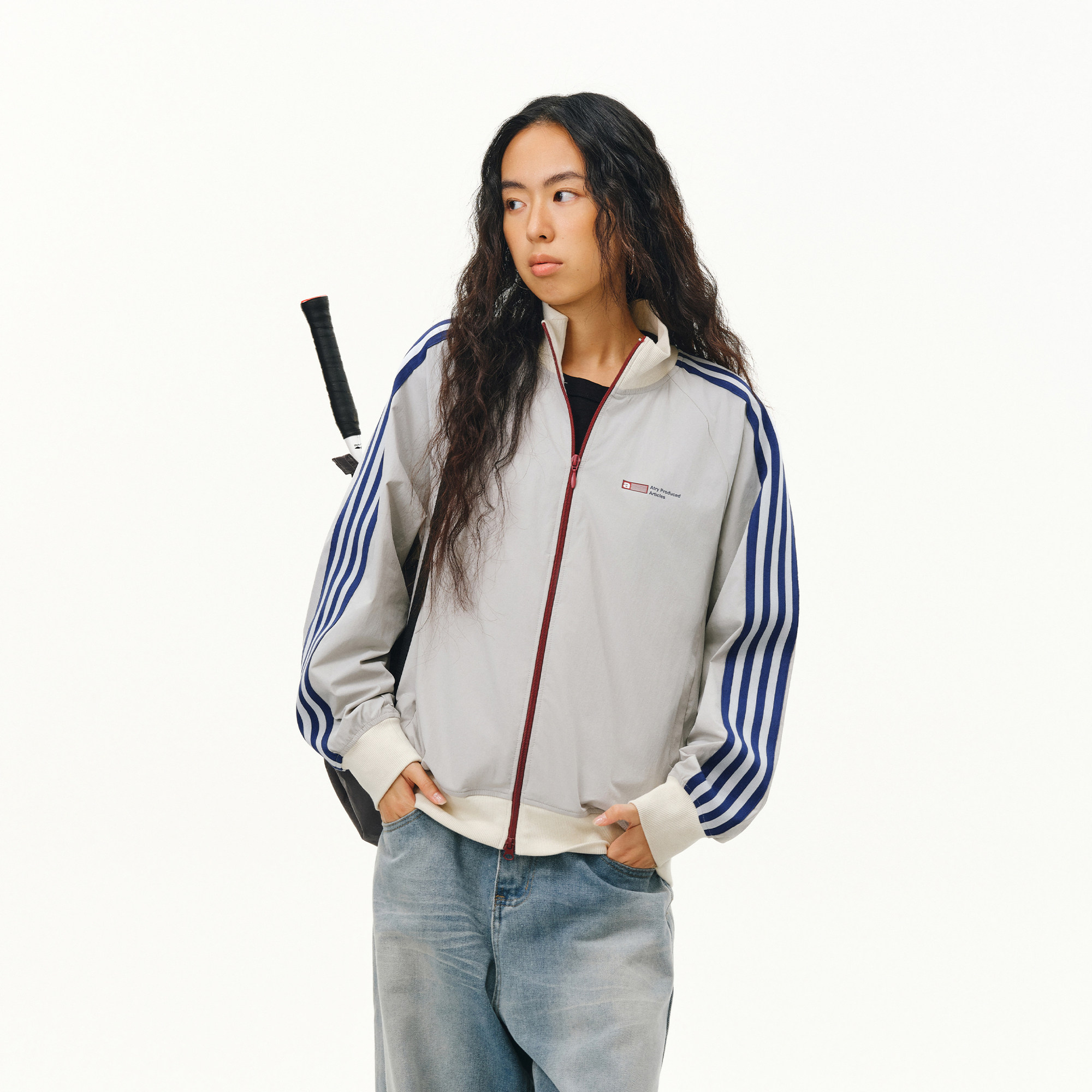 立领拉链户外运动夹克外套情侣装