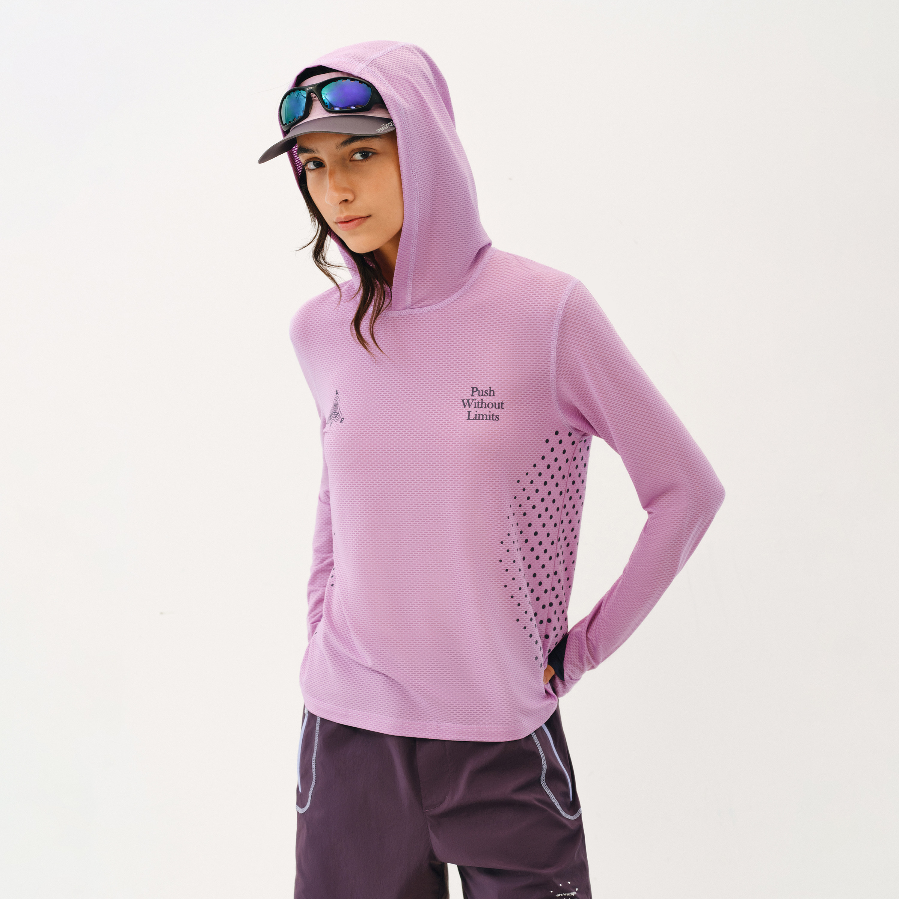 ATRY轻量化透气网眼长袖t恤男夏季休闲户外凉爽运动薄款连帽上衣