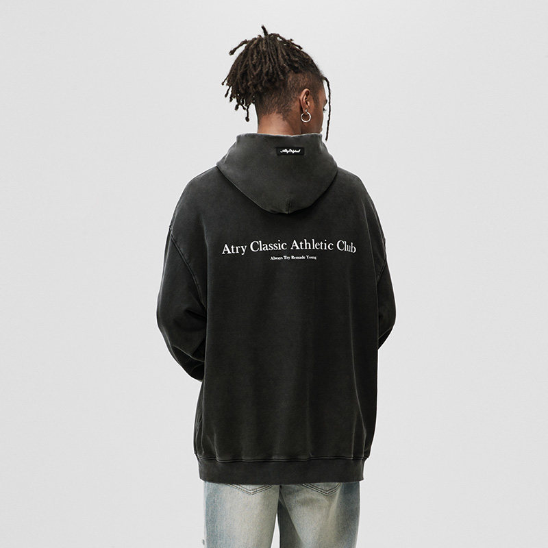 ATRY美式百搭帽衫卫衣