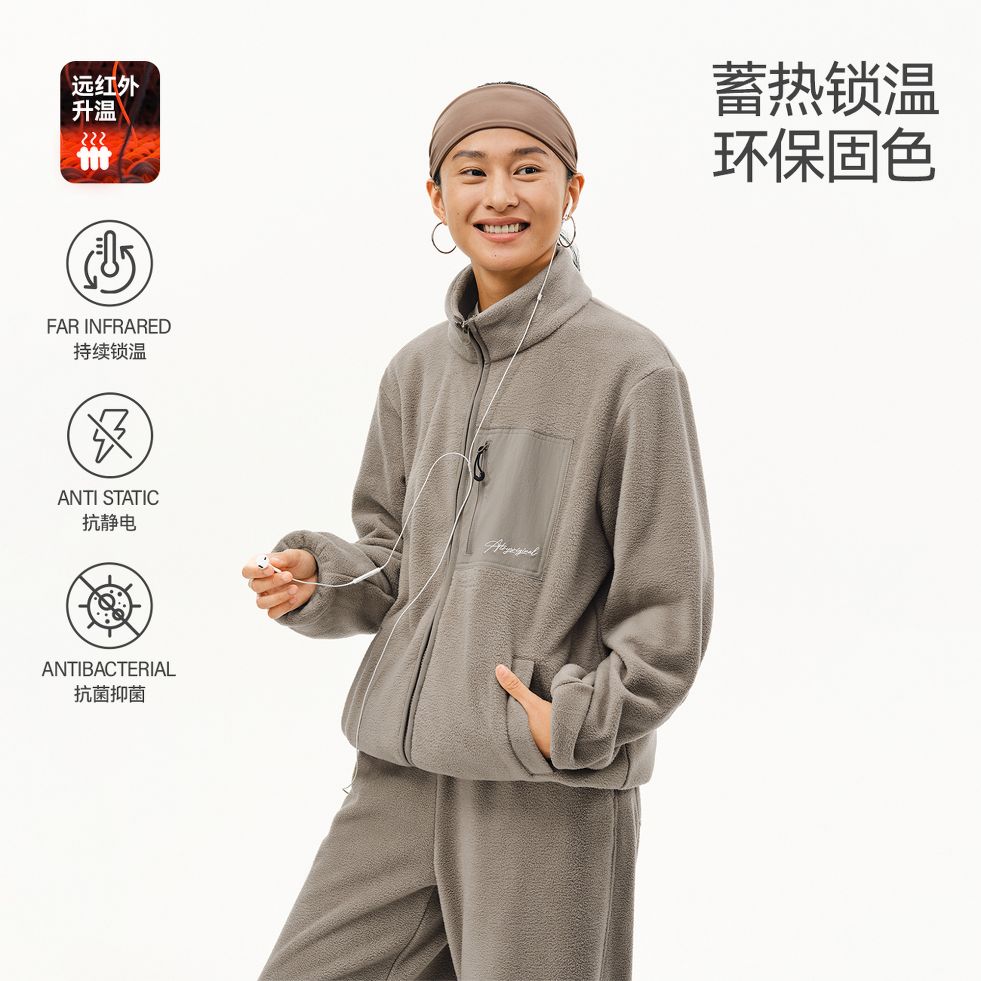 潮牌美式休闲复古摇粒绒夹克外套