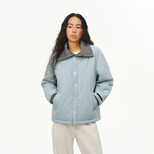 小众设计感撞色拼接立领棉袄情侣外套女 2025新款 ATRY棉服男款 冬季