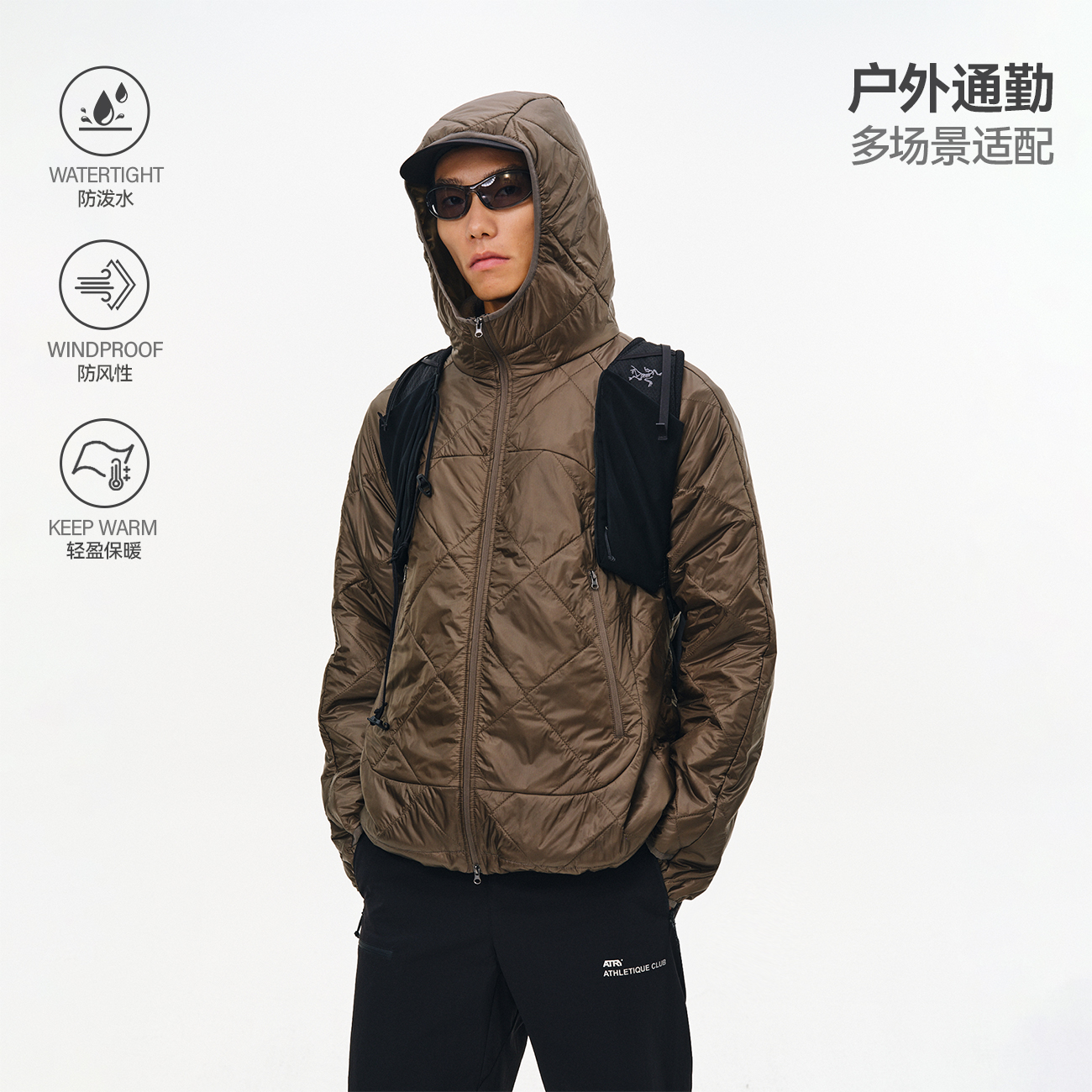 连帽棉服外套男款冬季防寒服棉衣