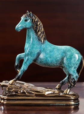 高档马到成功铜马客厅工艺品摆件