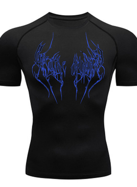 New style Sleeve clothes Workout T-Shirt Compression Black