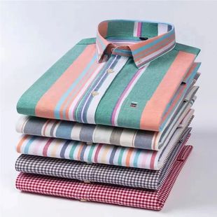 Mens Sleeve Oxford Sale Long Shirts New 100% Casu Hot Cotton