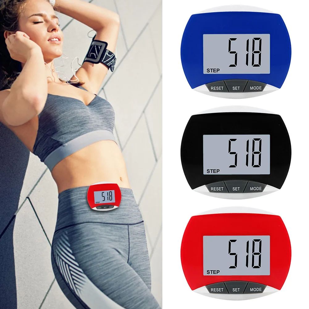 Walking Distance Step Pedometer LCD Display Electronic Runni