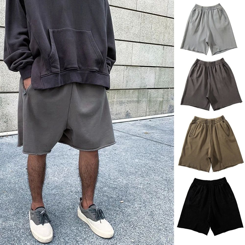 Men Cotton Shorts Thick 380g Bodybuilding Short Sweatpants F