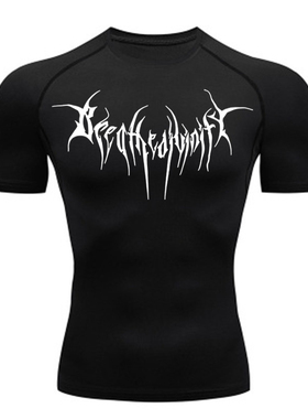 Sleeve New style T-shirt Compression Black Gym Workout Shirt