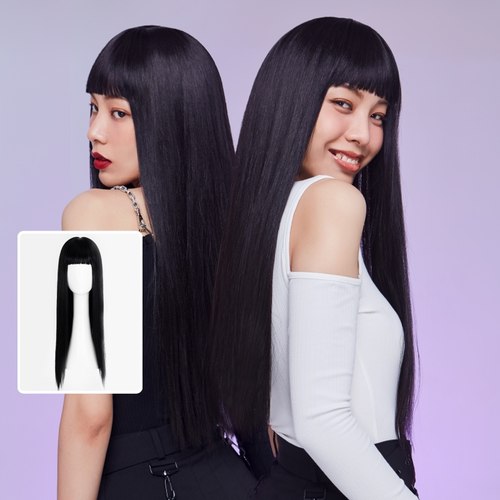 轻薄自然无痕蓬松长直发