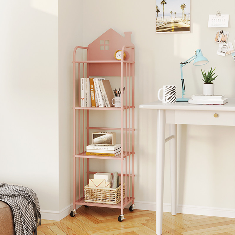 书架落地带轮可移动书本收纳置物架窄缝客厅儿童绘本架子简易书柜,住宅家具,书架,淘宝优惠券,粉丝福利购,淘宝优惠卷