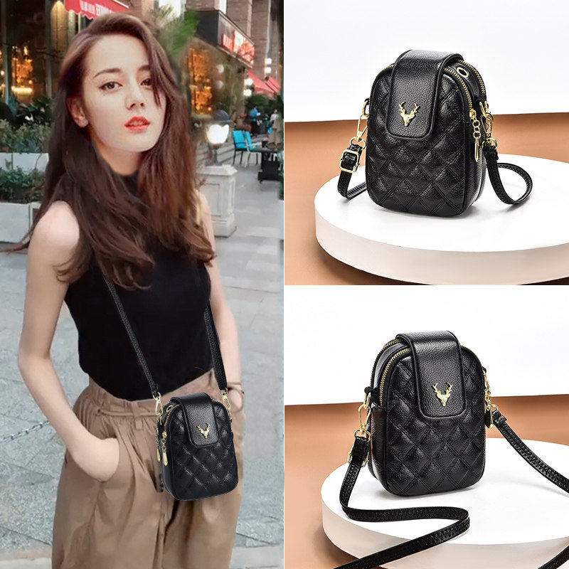 手机包女斜挎夏天轻便小包包2026新款休闲百搭菱格女士单肩斜挎包