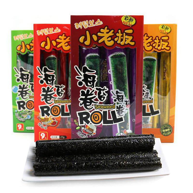 小老板海苔卷原味儿童即食紫菜海味营养健康网红推荐办公休闲零食