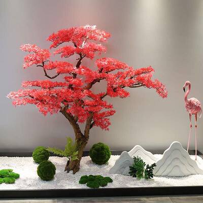 迎客松仿真树红枫客厅许愿树大型