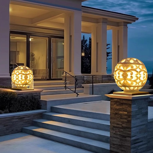 刻为太阳能柱头灯户外防水