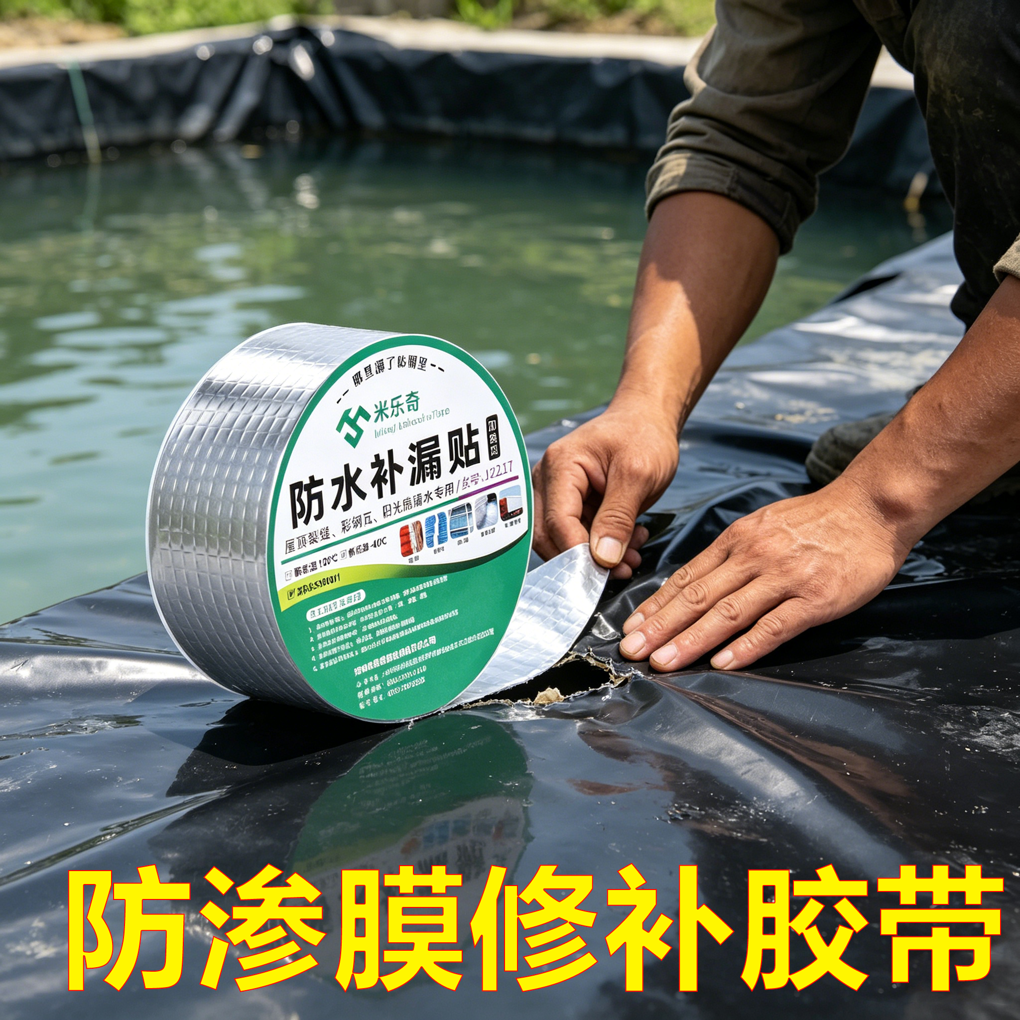 防水丁基胶带鱼塘防渗膜防水布修补胶带高粘度超粘强力贴土工膜粘拼接