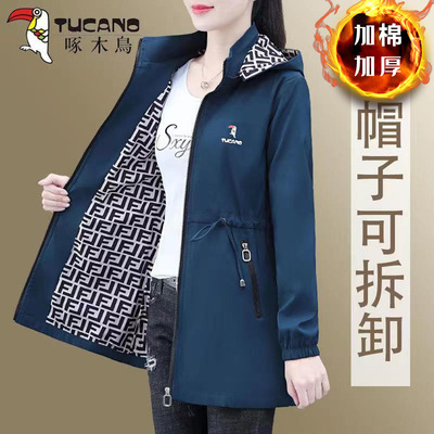 啄木鸟中长款外套女士春秋季202