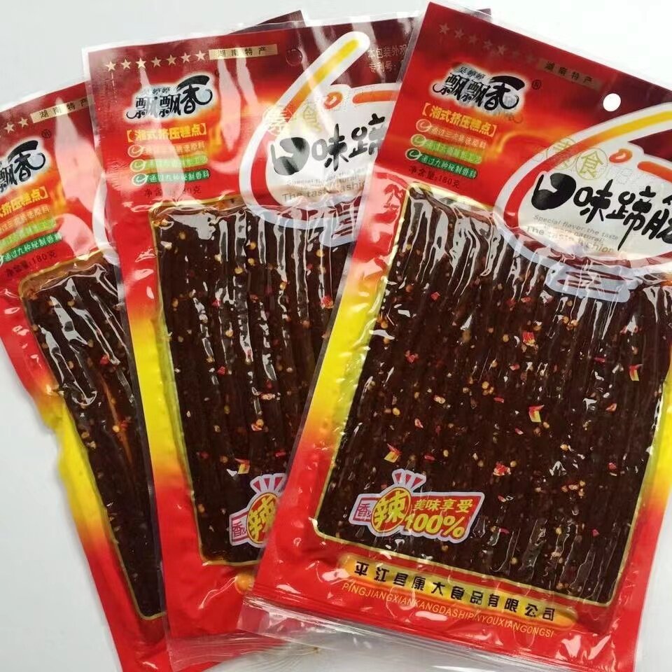 飘飘香口味蹄筋麻辣熟食132克怀旧湖南特产零食辣条面筋