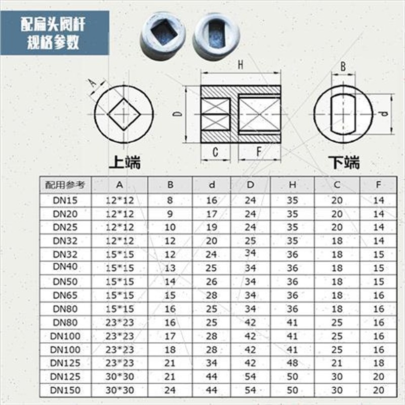 电动头连接套执行器连接轴电动球阀蝶阀连接头电动套60100型
