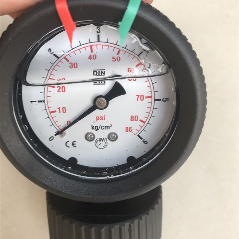 HFDY 塑料压力表 全塑耐振隔膜压力表 内牙隔膜防震压力表 1.6mpa