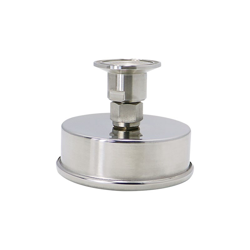 YTP100ZBF卫生型隔膜压力表轴向背接卡盘卡箍式快装38/50.5/64MM