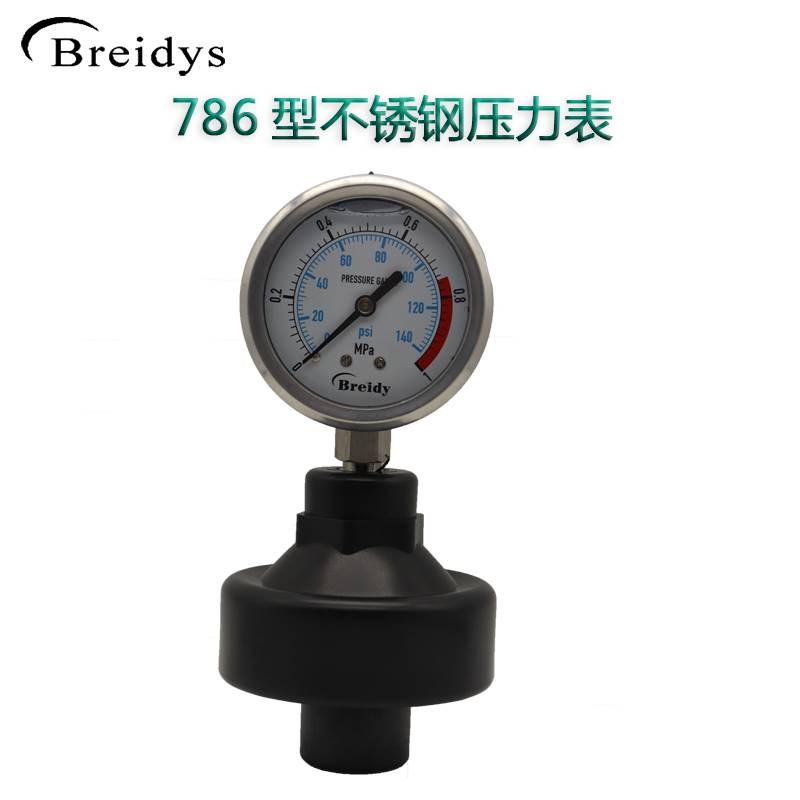 水处理专用PP隔膜压力表多规格PCB专用耐酸碱耐腐蚀多规格隔膜表